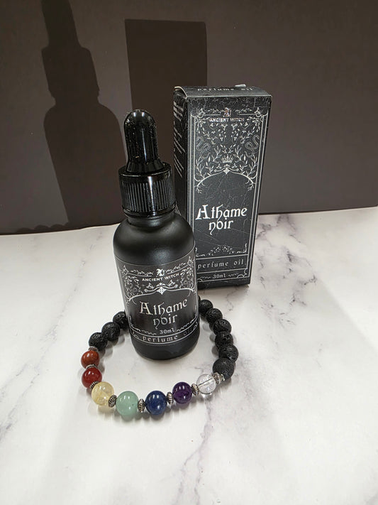 Perfume Oil and Bracelet Duo Athame Noir