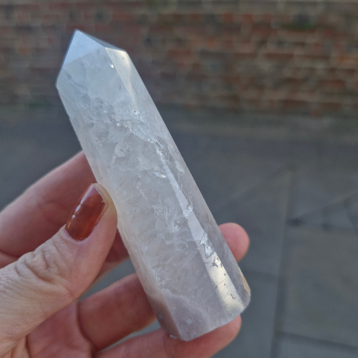 Clear Quartz with Pink Amethyst Tower 8.8cm