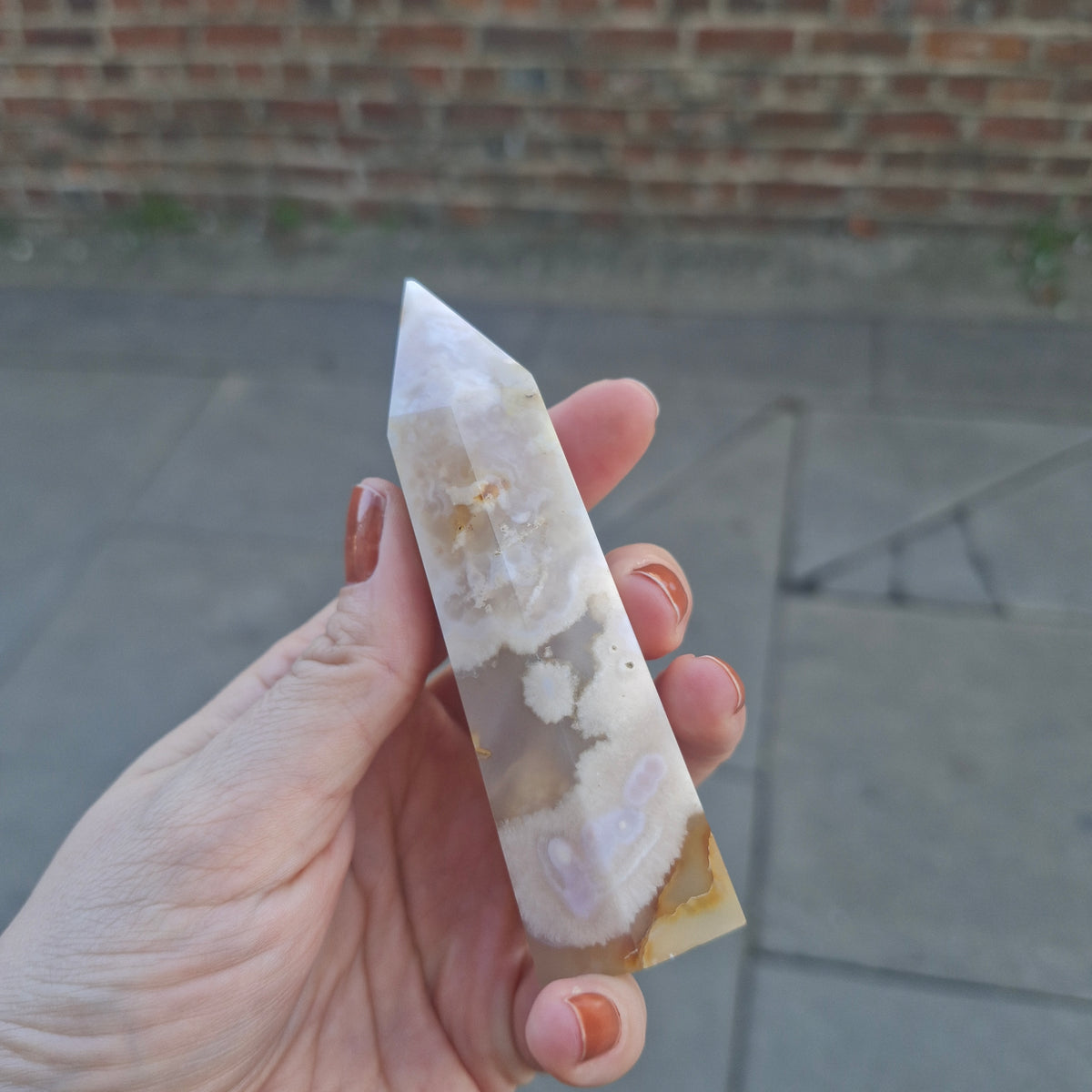 Flower Agate Tower 9.8cm