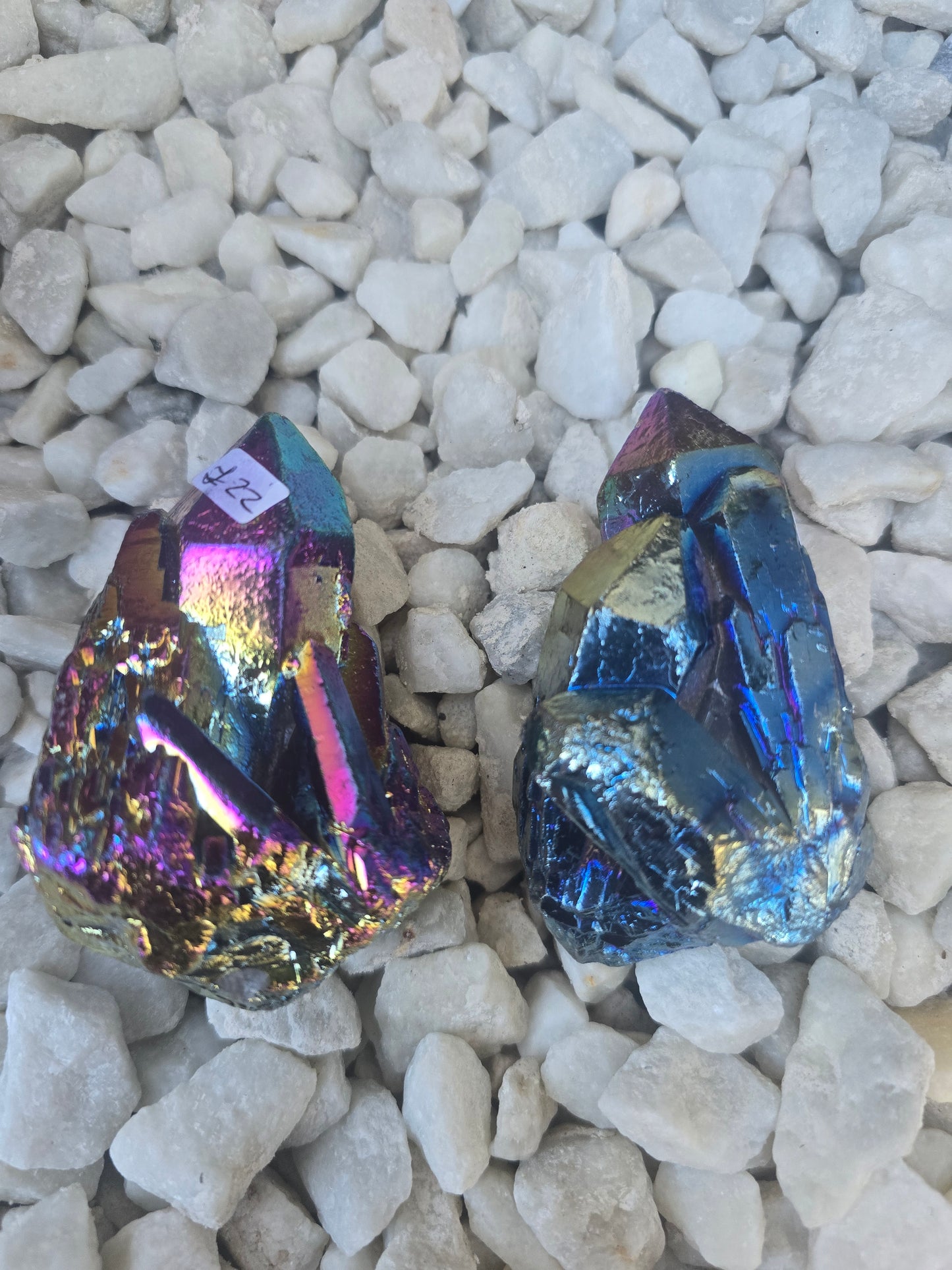 Aura quartz cluster