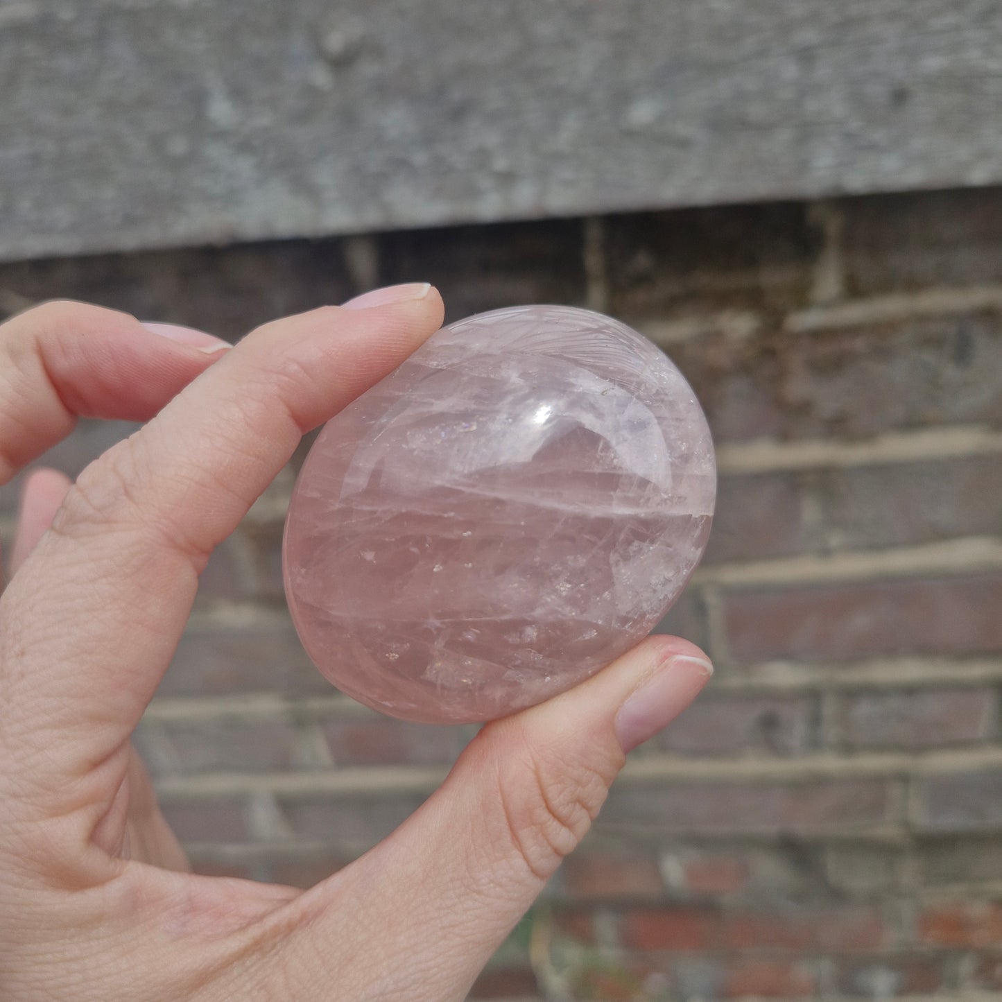 Rose Quartz Palm Stone