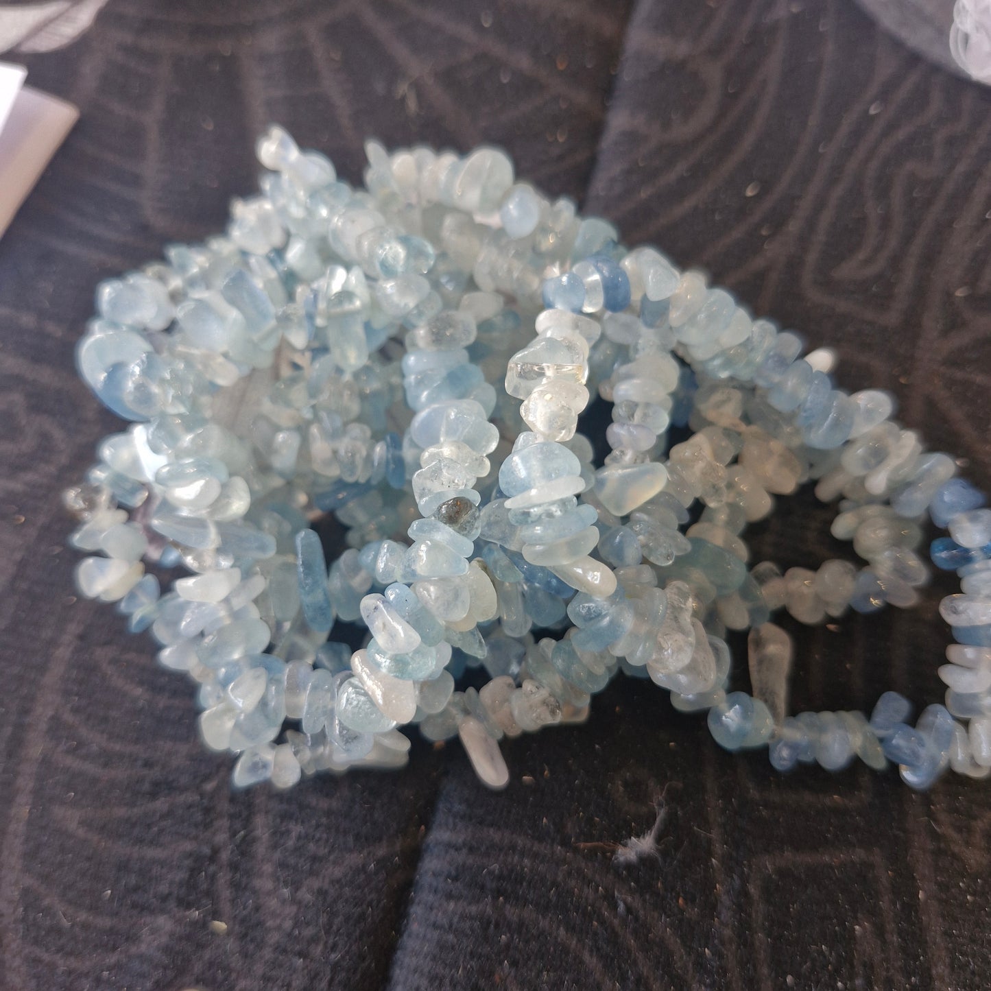 Aquamarine chip bracelet