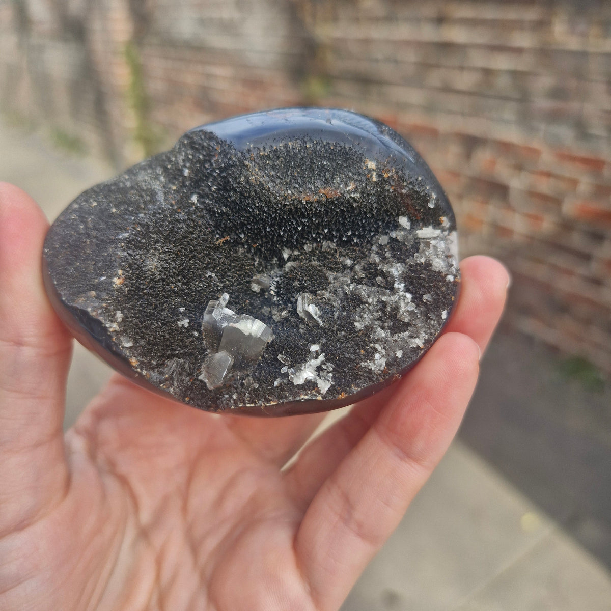Septarian Geode with Calcite Inclusions 265g