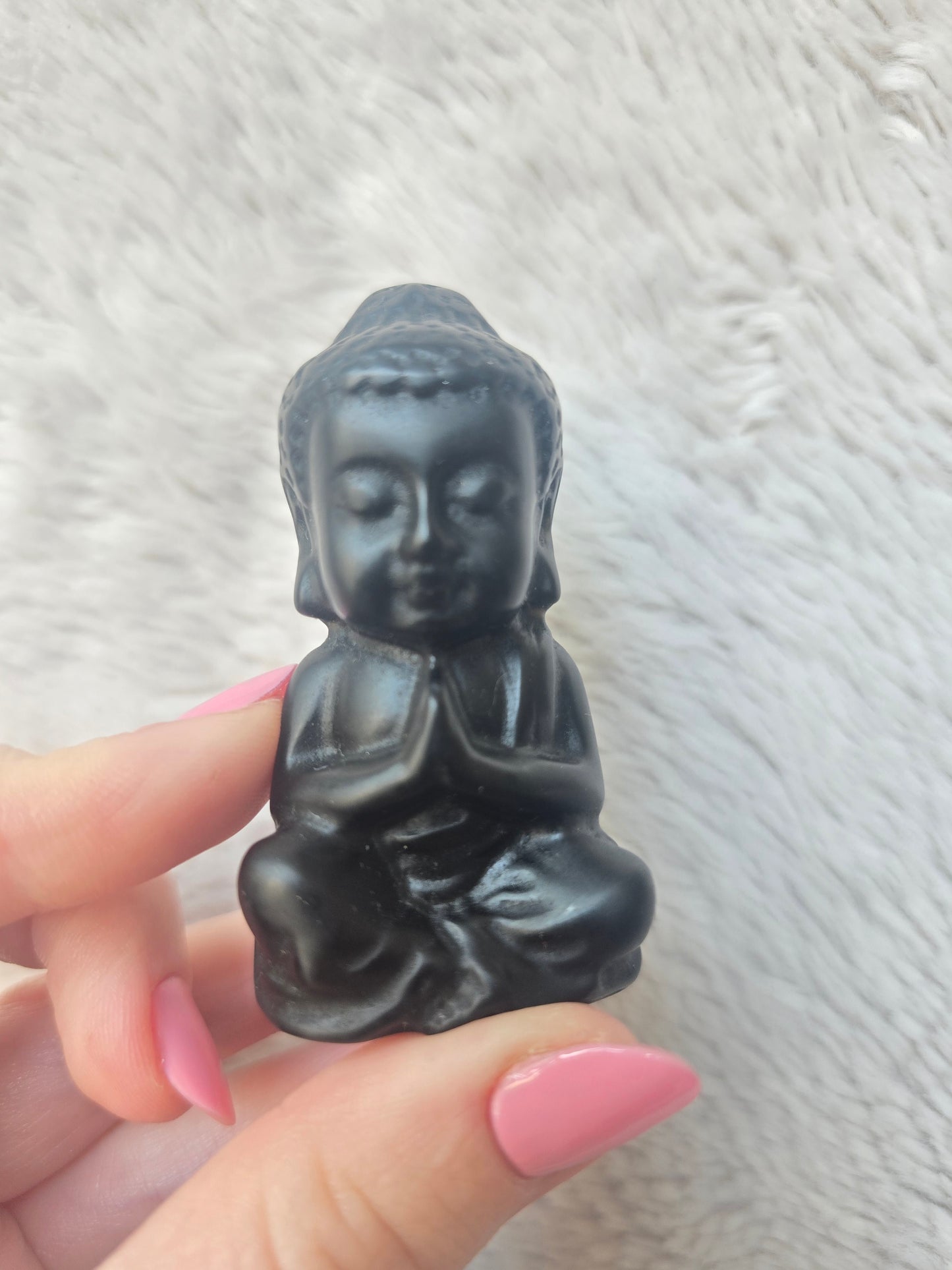 Obsidian buddah - 6.5cm