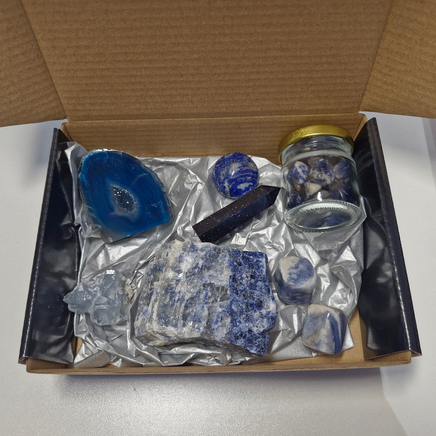 Crystal colour themed mystery boxes