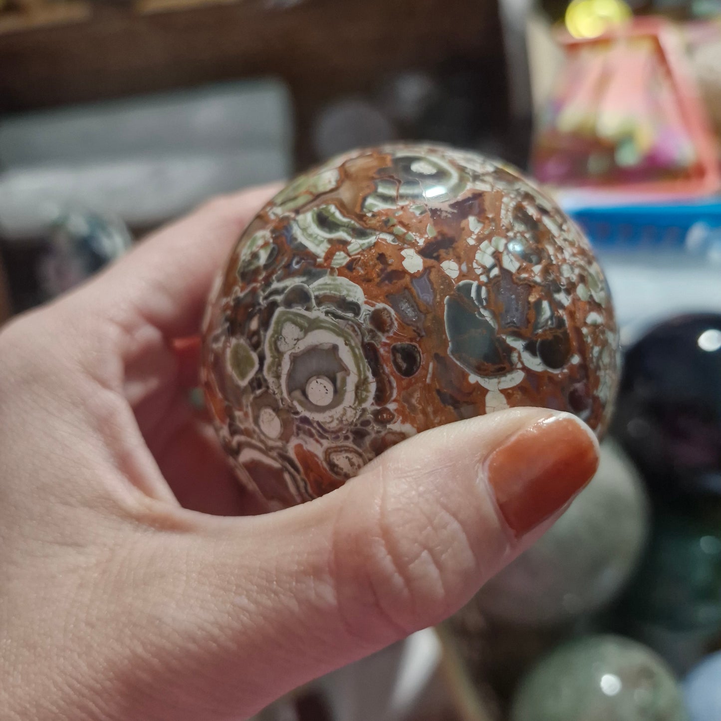 Money Agate Sphere