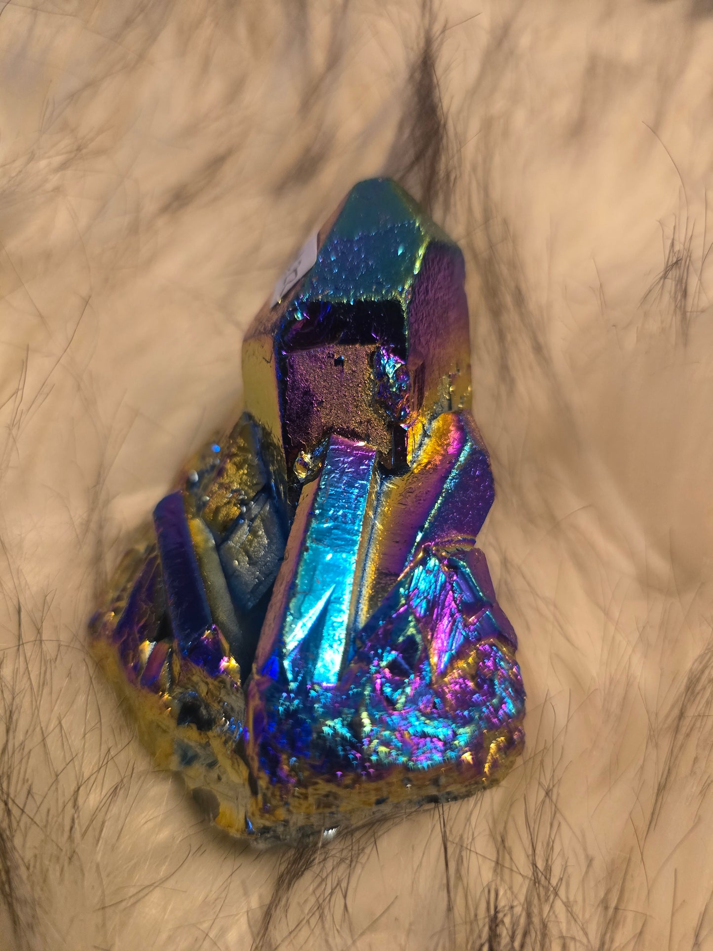 Aura quartz cluster