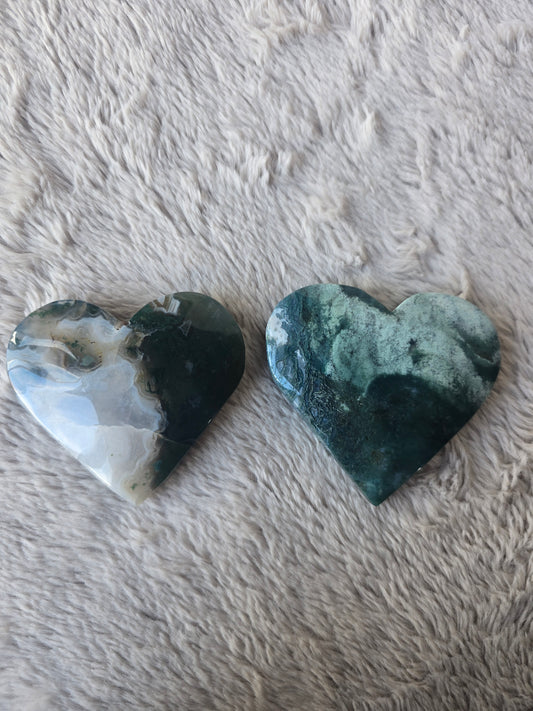 Moss Agate heart