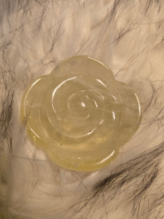 Citrine Rose (carved- flat)