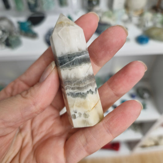 Blue fluorite tower