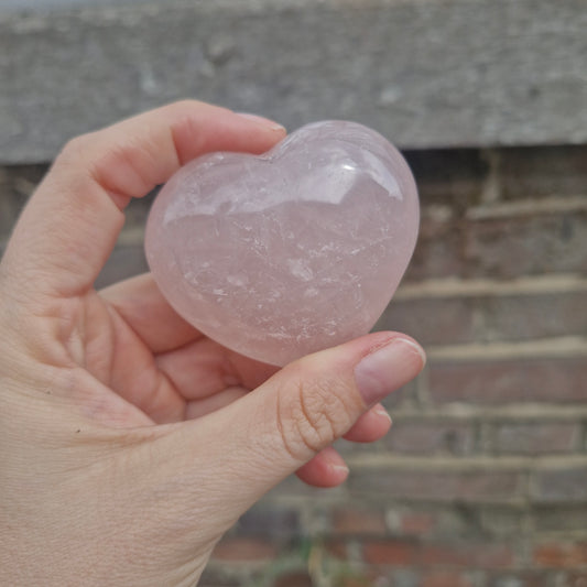 Rose Quartz Heart Carving