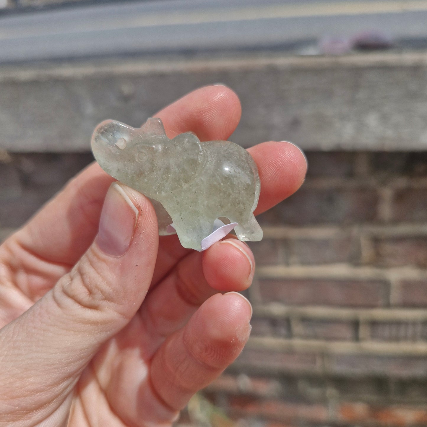 Mini Fluorite Elephant Carving