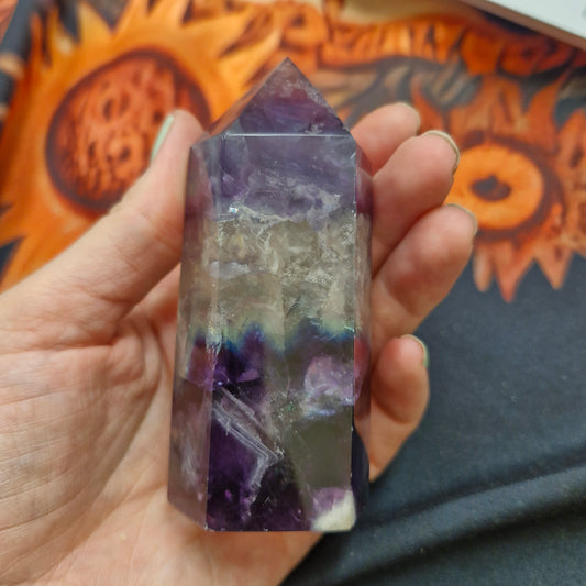 Chunky Fluorite Tower