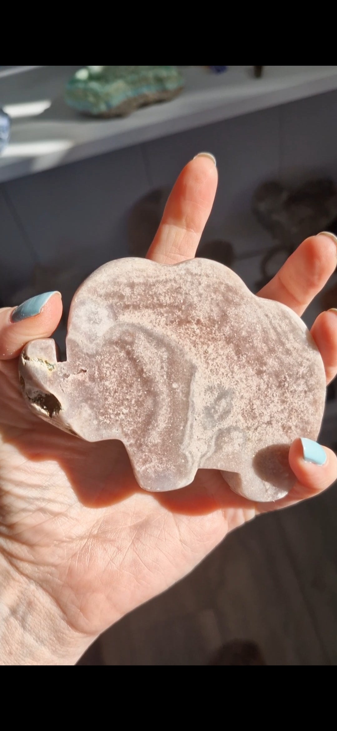 Pink amethyst elephant