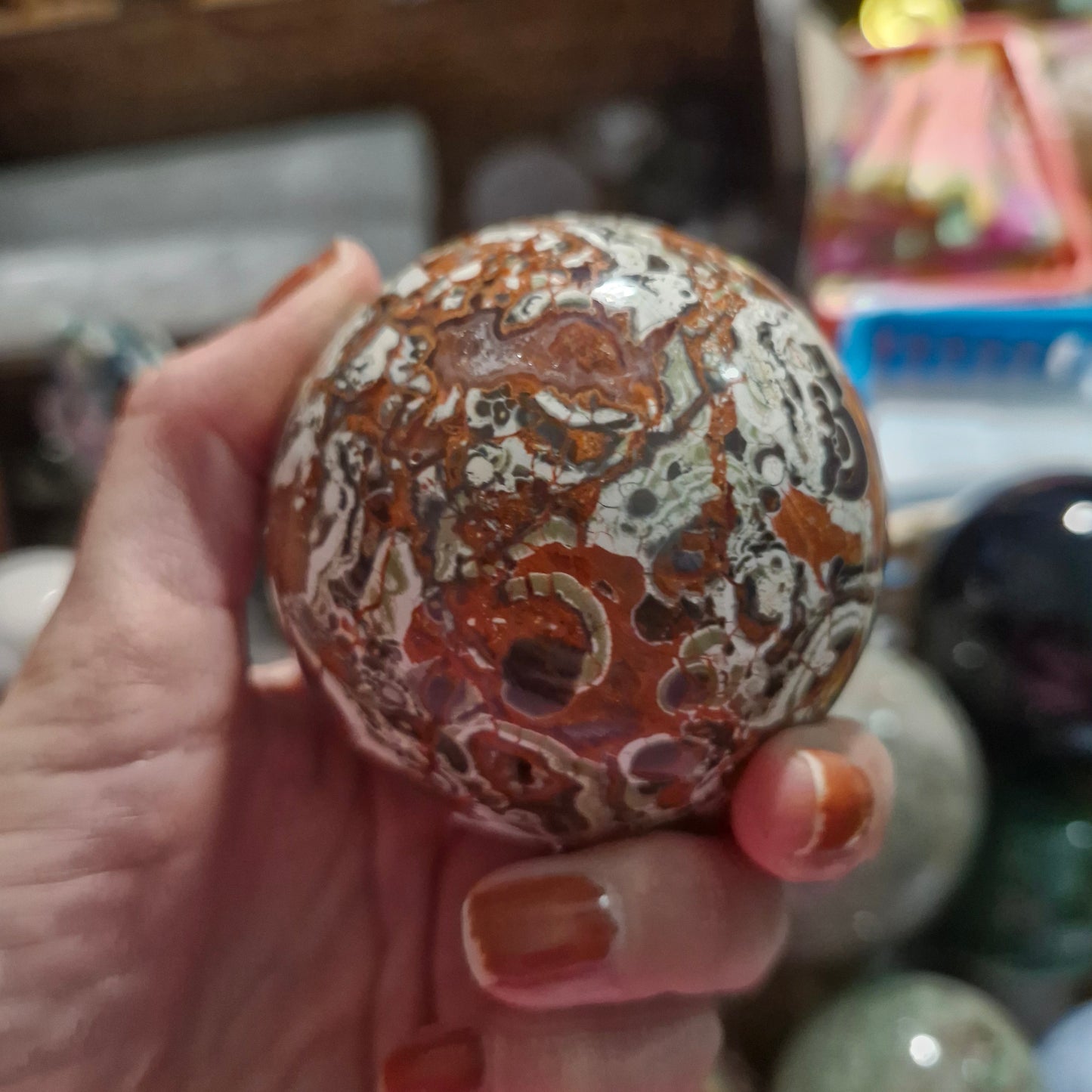 Money Agate Sphere