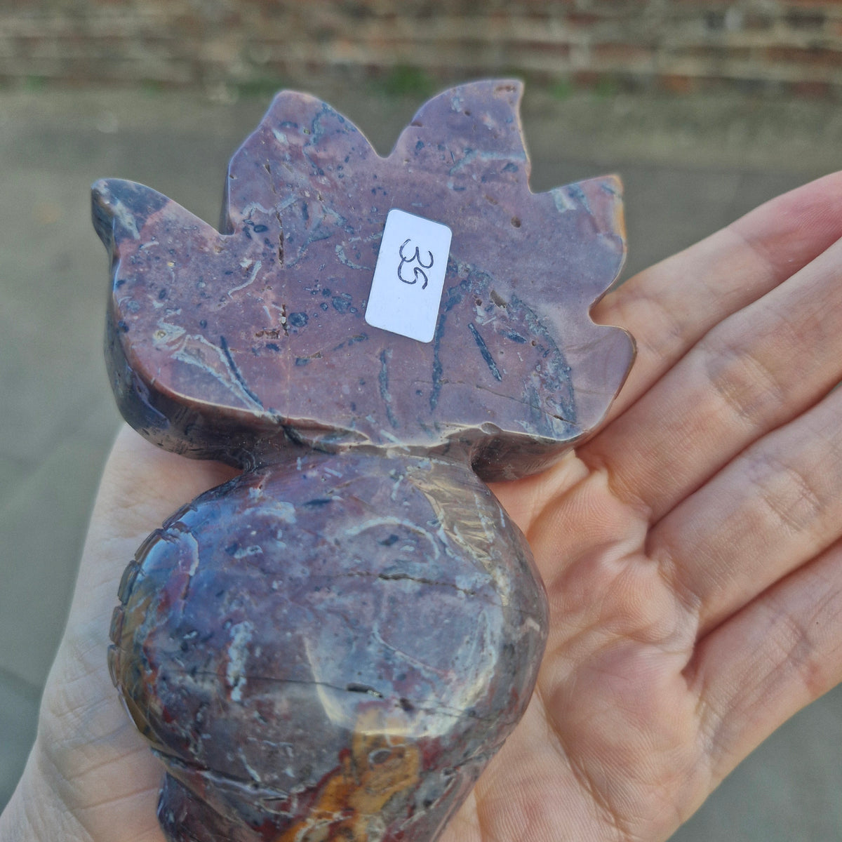 Ocean Jasper Koi Carp Fish Crystal Carving 12.2cm long