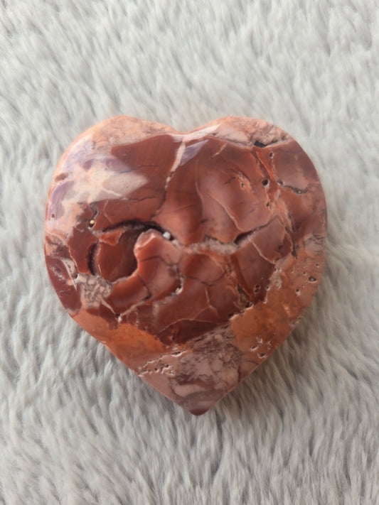 Cotton candy Agate Heart