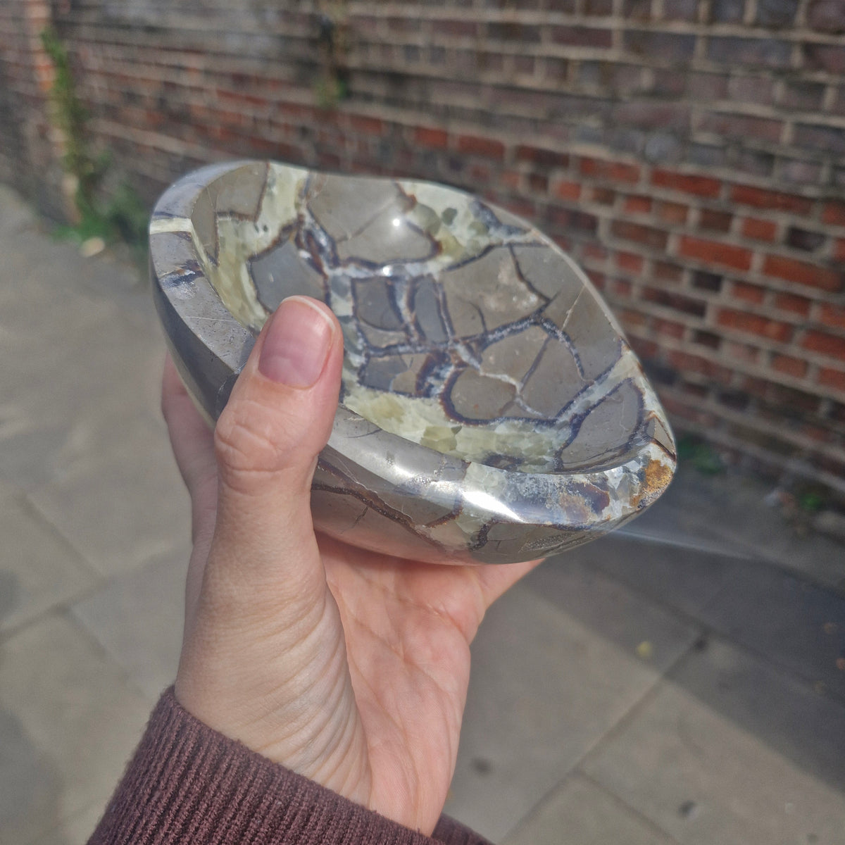 Septarian Crystal Bowl 14.5cm 858g