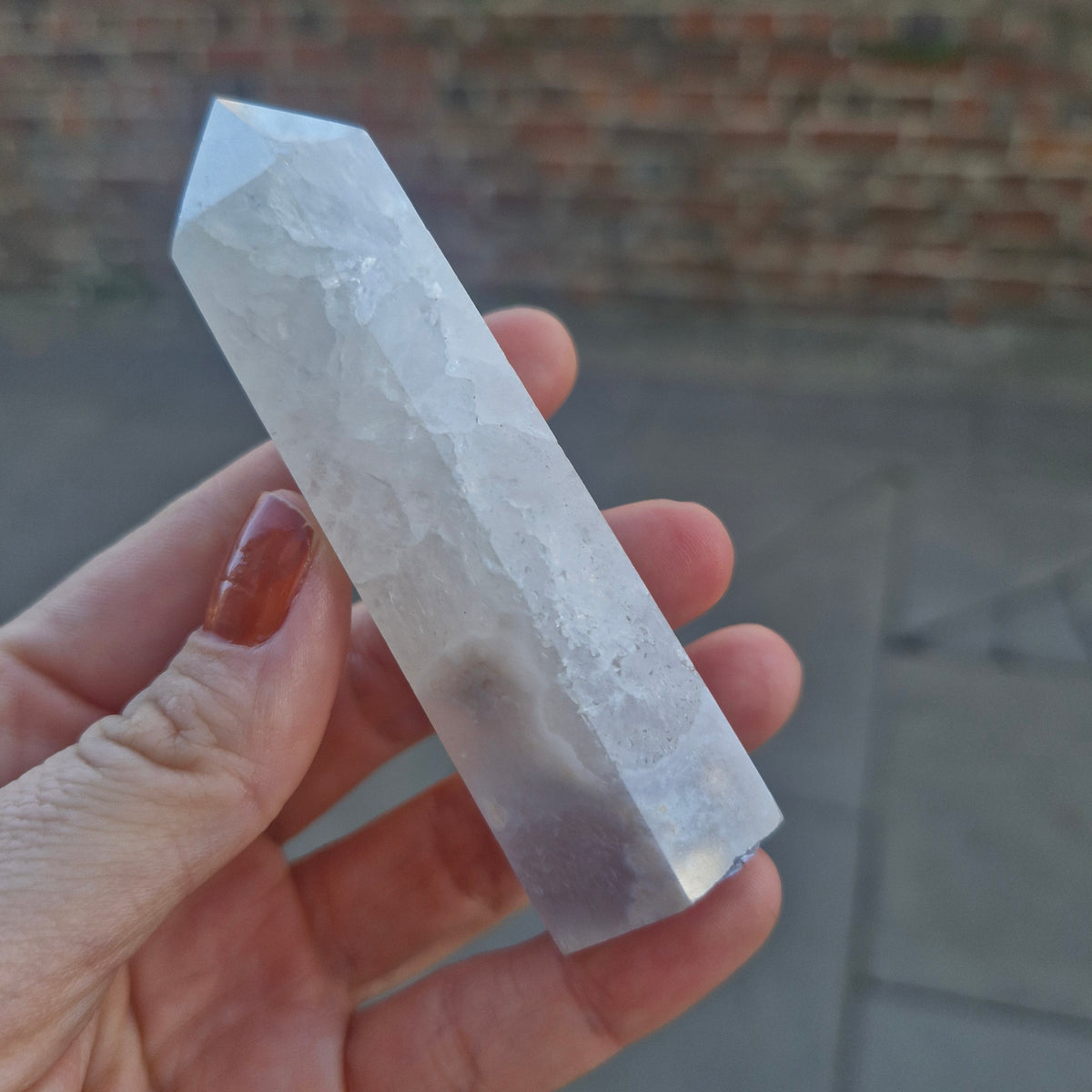 Clear Quartz with Pink Amethyst Tower 8.8cm