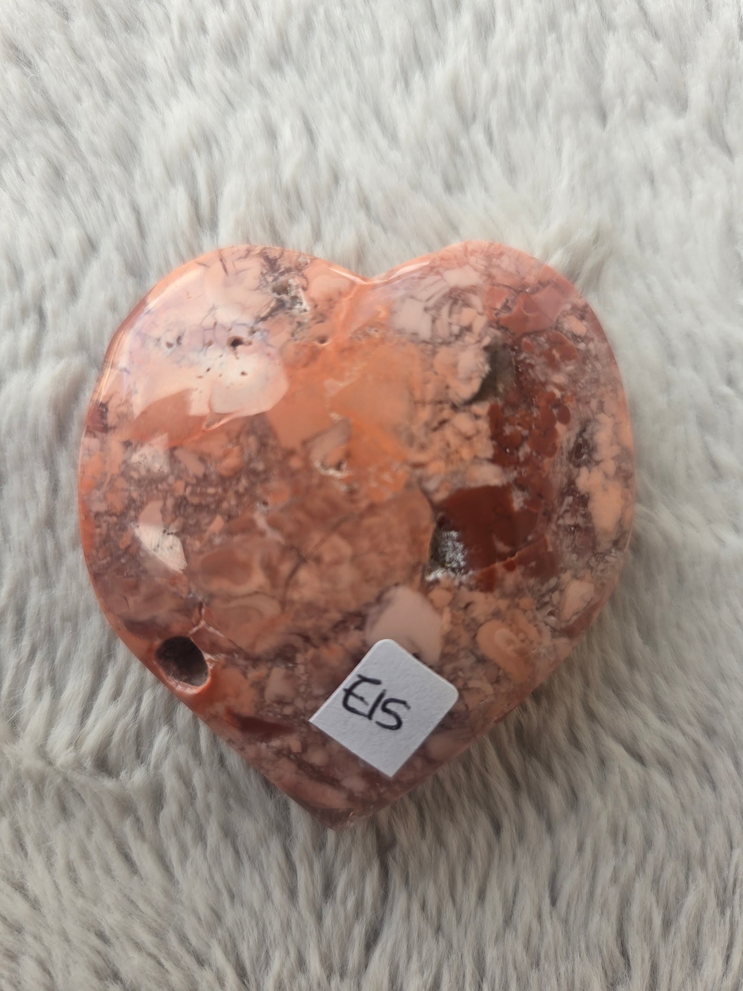 Cotton candy Agate Heart