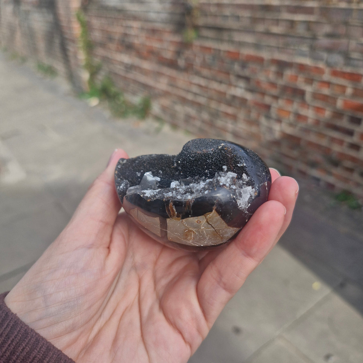 Septarian Geode with Calcite Inclusions 265g