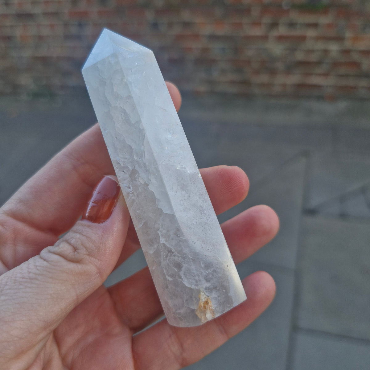 Clear Quartz with Pink Amethyst Tower 8.8cm