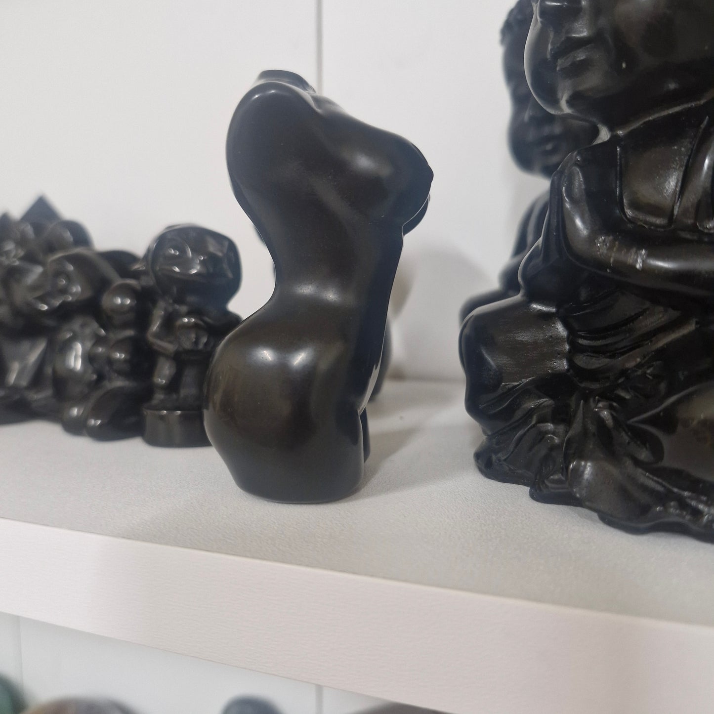 Obsidian female lady body carving