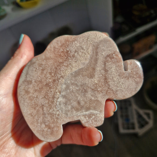 Pink amethyst elephant