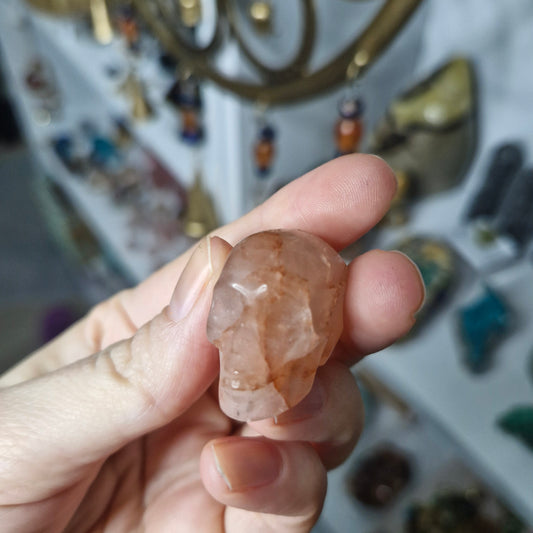 Fire Quartz skull