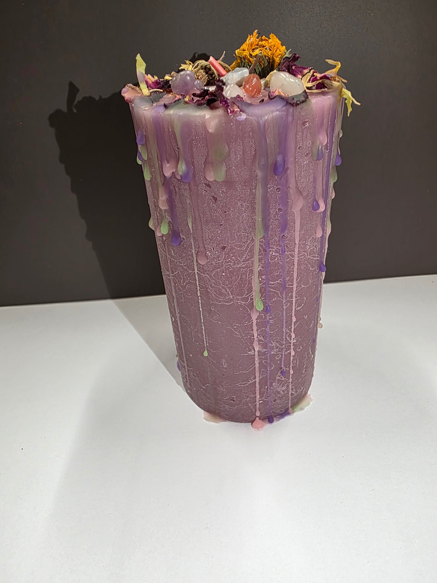 Hand dressed candle for love and healing