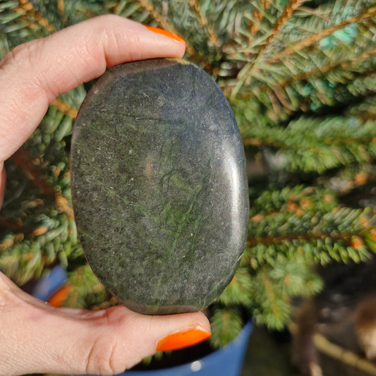 Serpentine flat palmstone