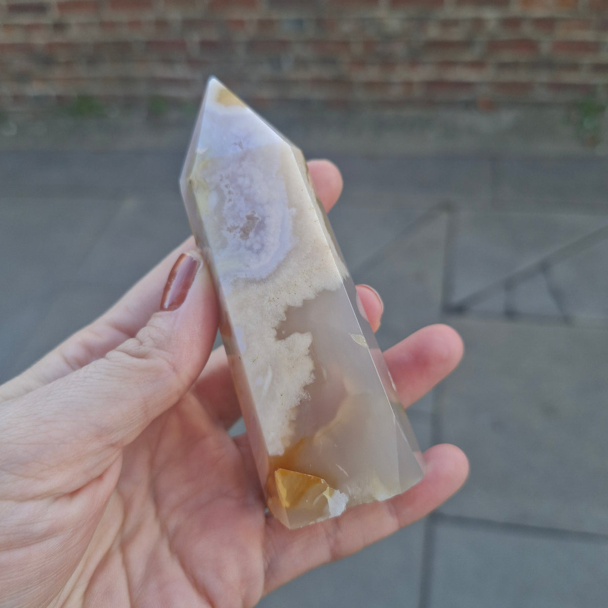Flower Agate Tower 9.8cm