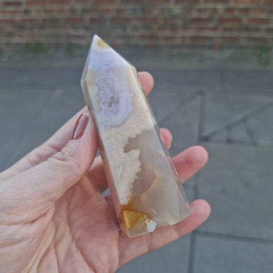 Flower Agate Tower 9.8cm