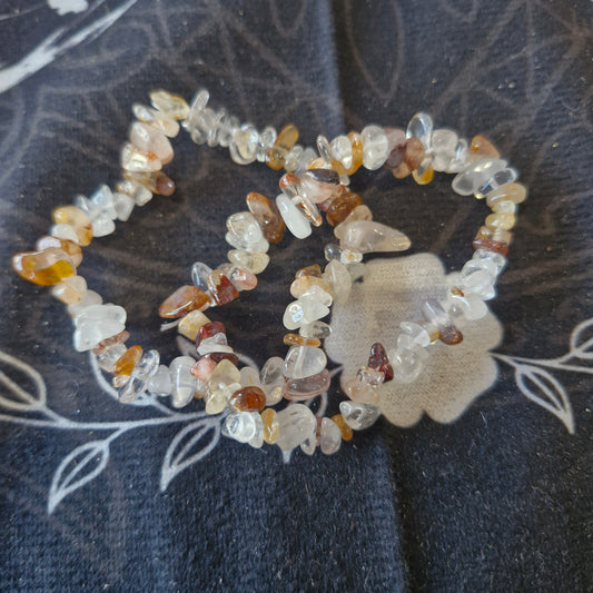 Garden Quartz Chip Bracelet (Lodalite)