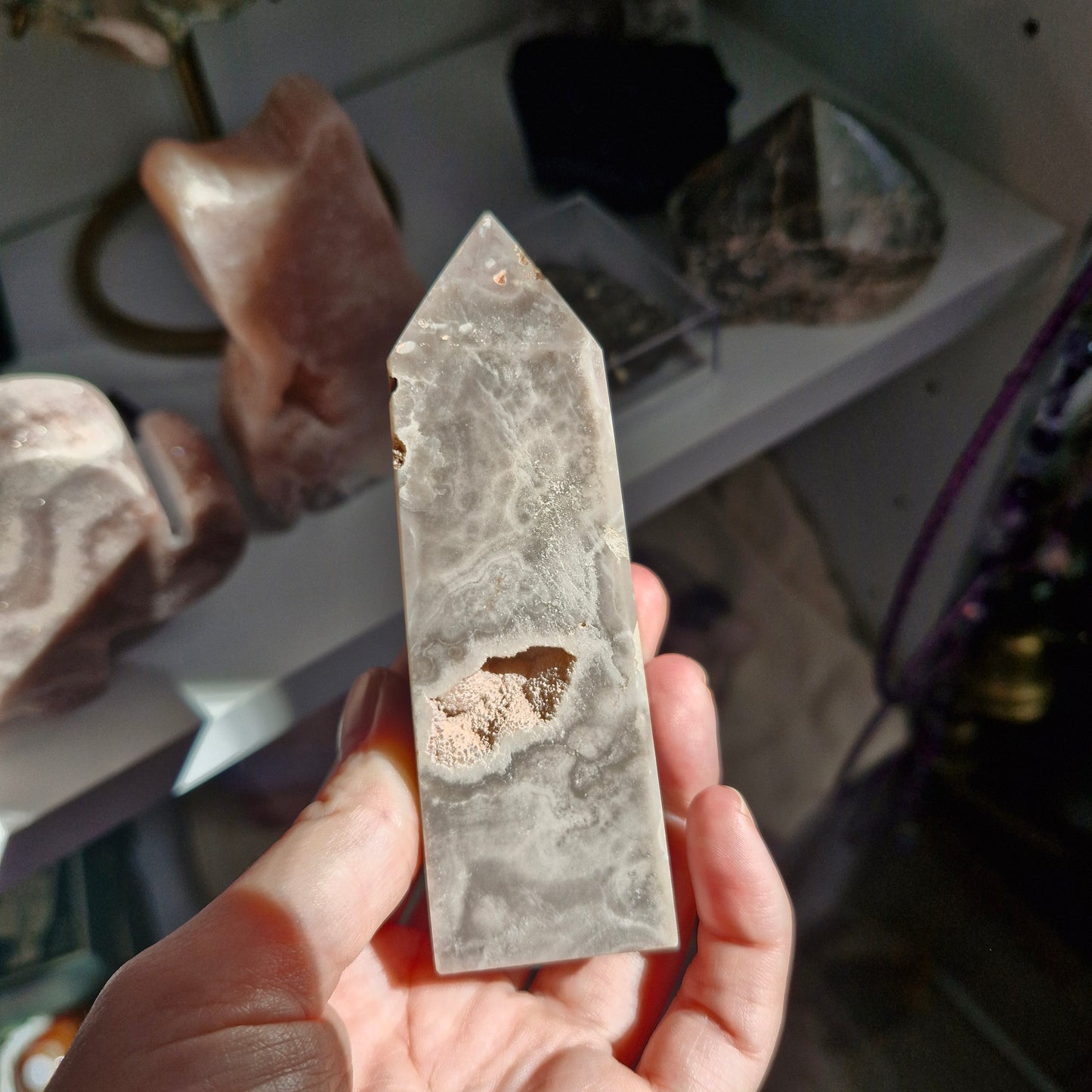 Pink amethyst tower