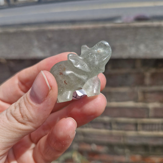 Mini Fluorite Elephant Carving
