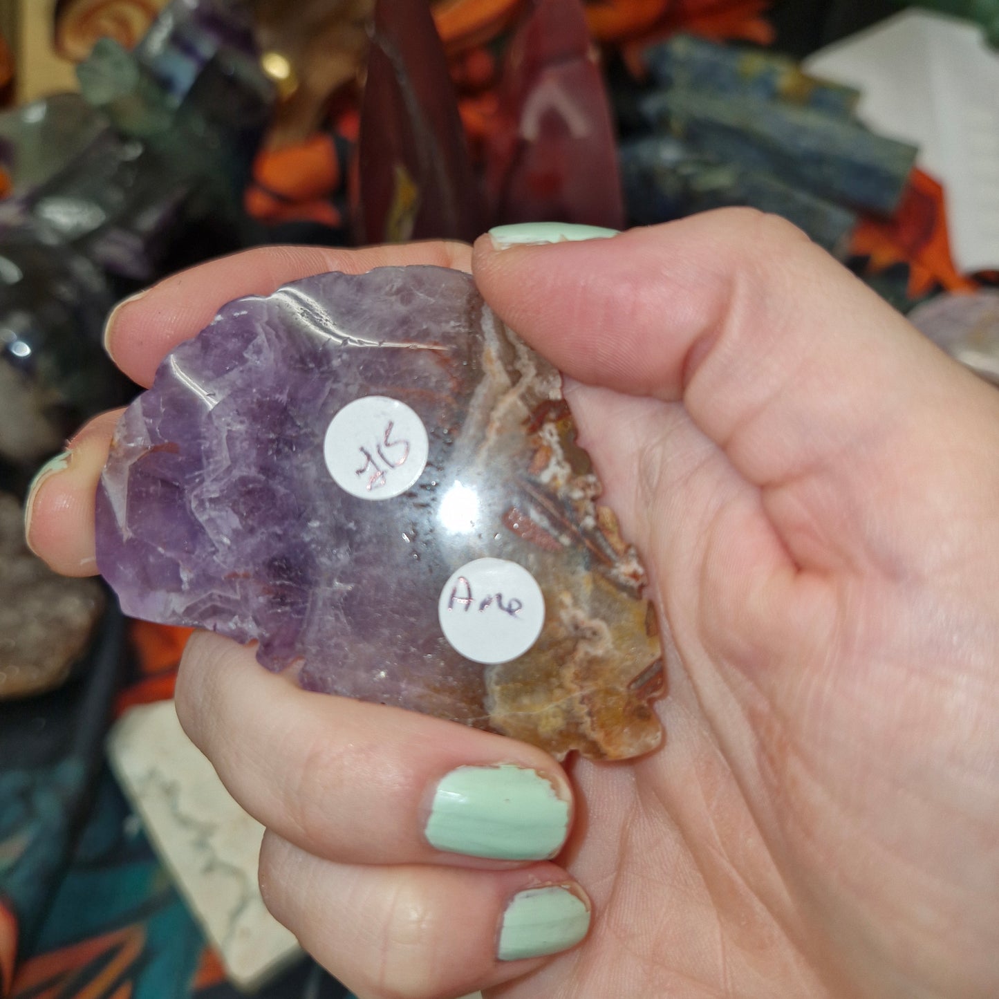 Ocean Fish and Shells Amethyst Carving