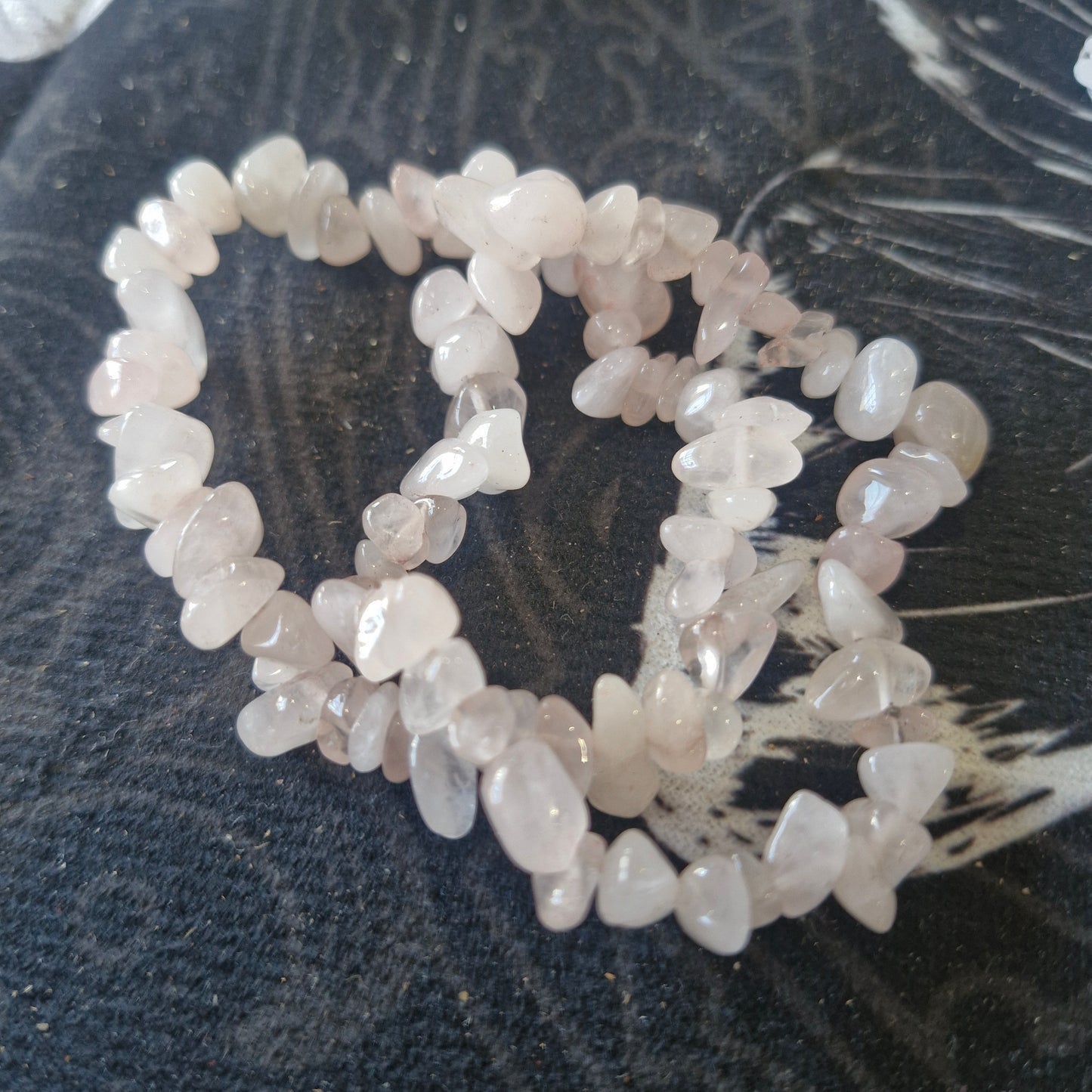 Rose Quartz Chip Bracelet