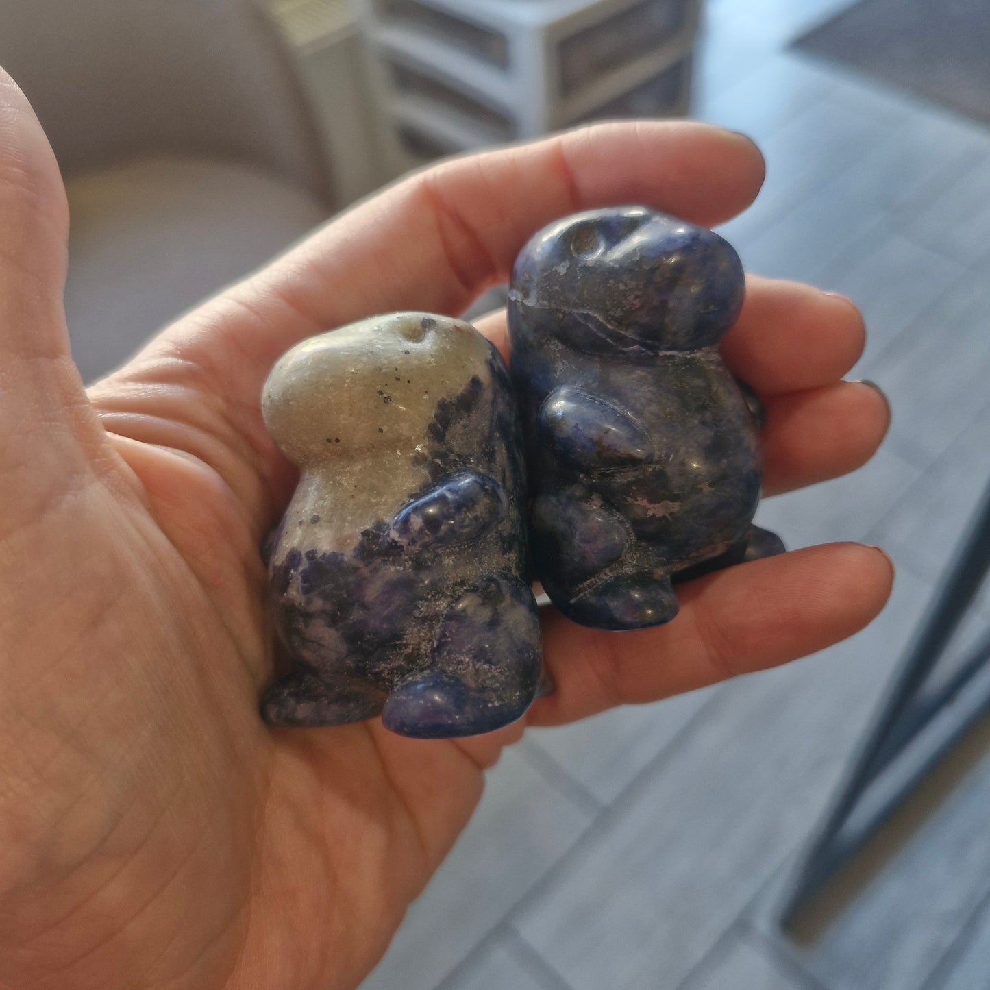 Sodalite Chubby Dinosaur Carving