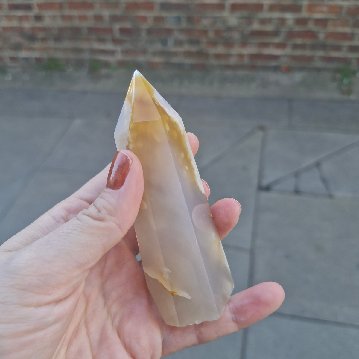 Flower Agate Tower 9.8cm