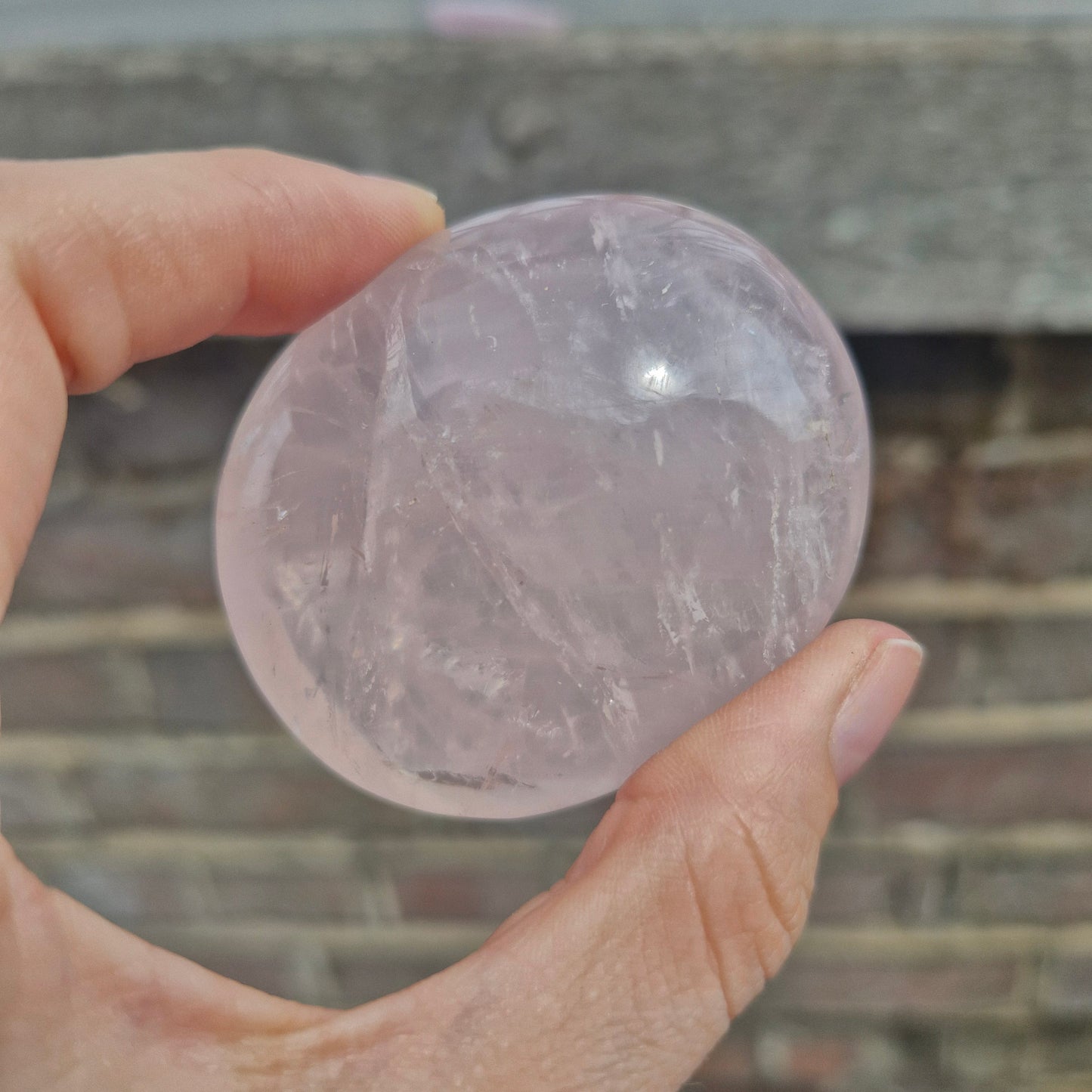 Rose Quartz Palm Stone