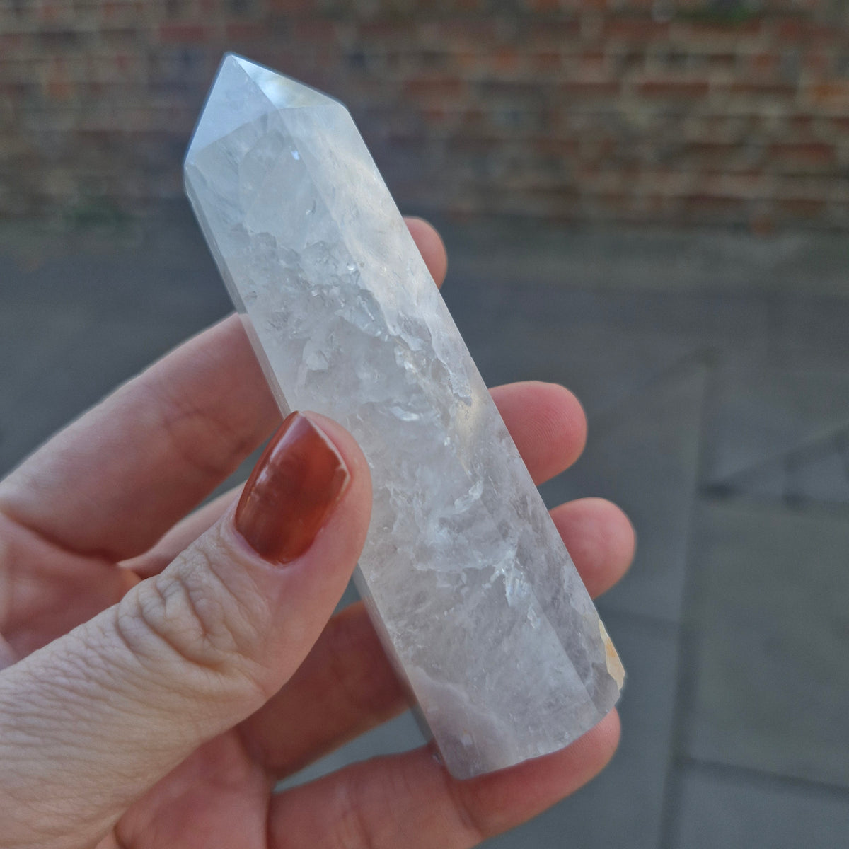 Clear Quartz with Pink Amethyst Tower 8.8cm