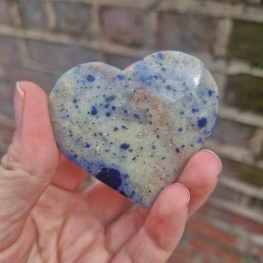 Sodalite Heart Carving
