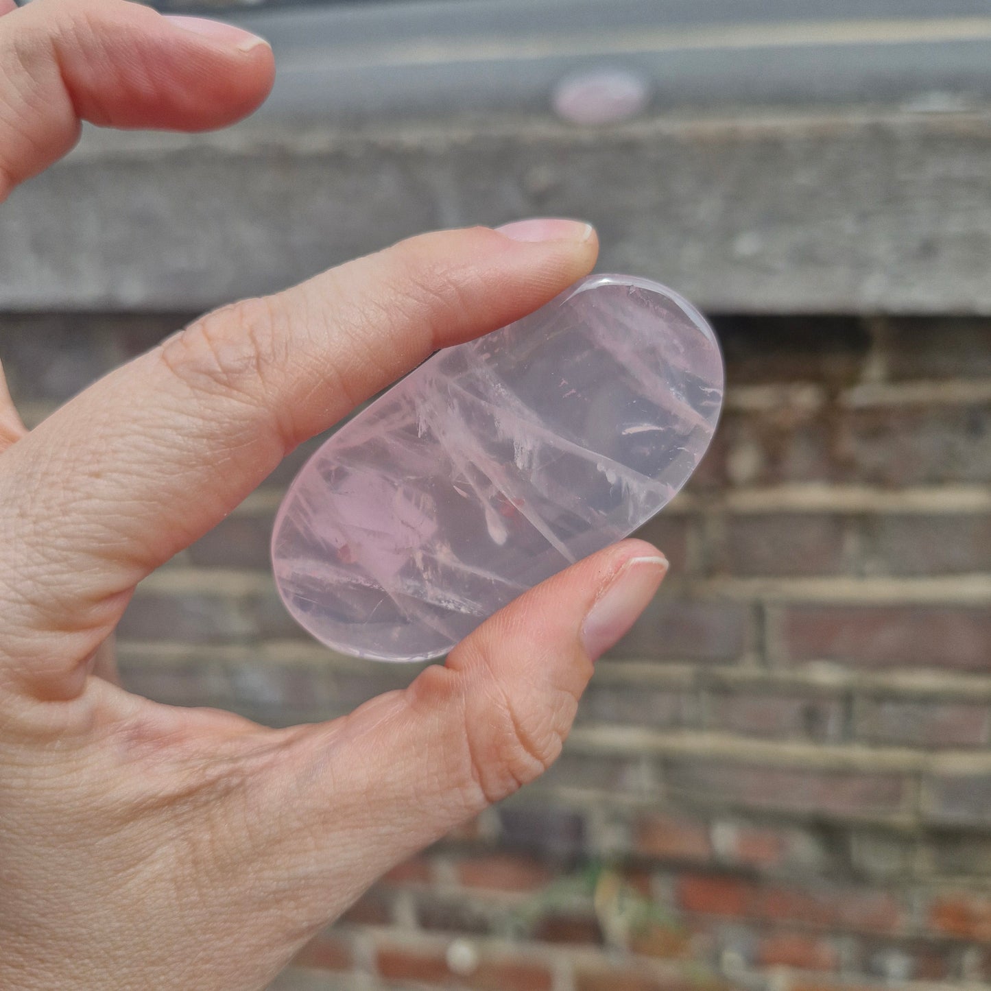 Rose Quartz Palm Stone