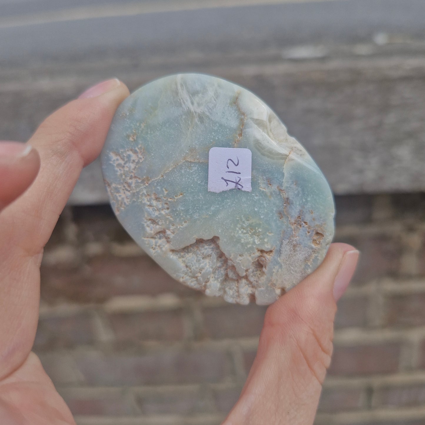Amazonite Flat Palm Stone