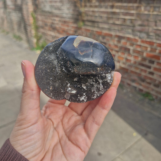 Septarian Geode with Calcite Inclusions 265g