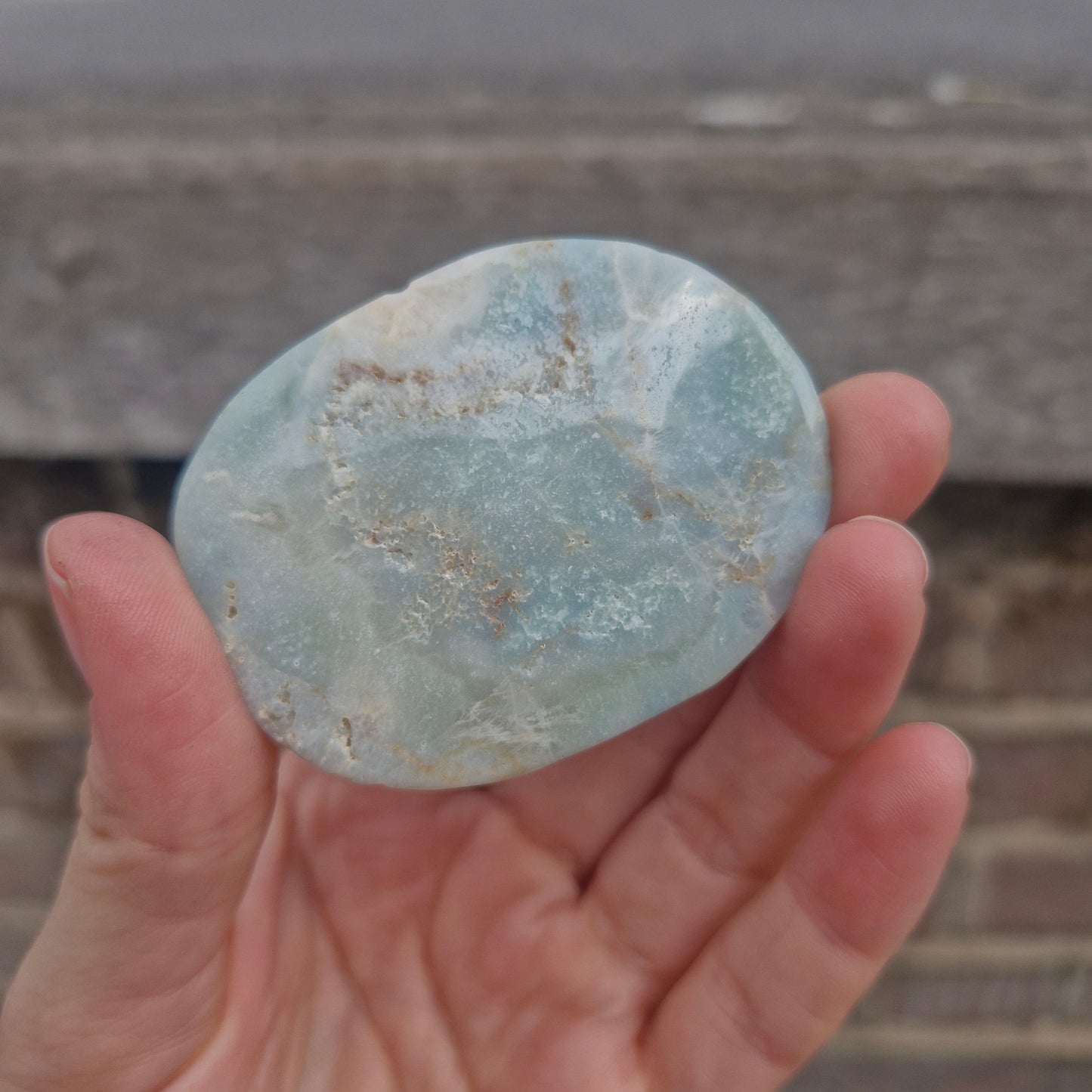 Amazonite Flat Palm Stone