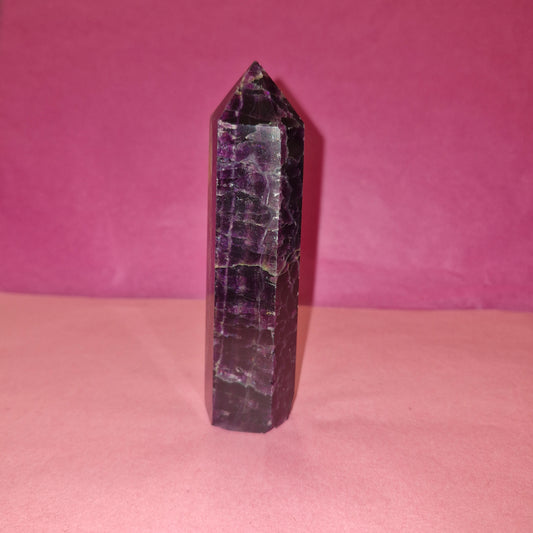 Chunky fluorite tower