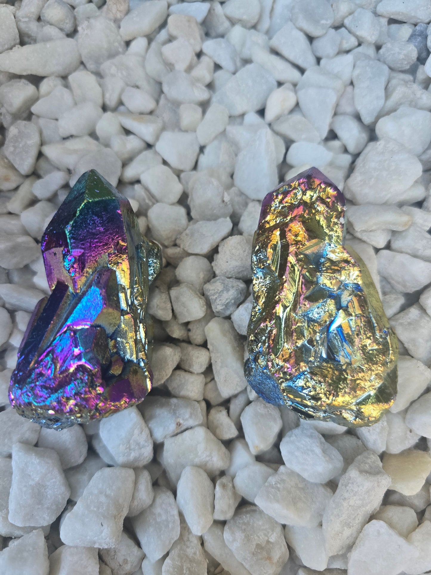 Aura quartz cluster