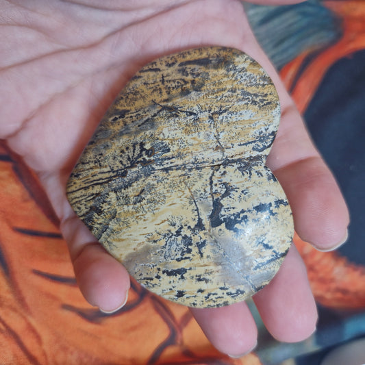 Picture jasper larger heart carving